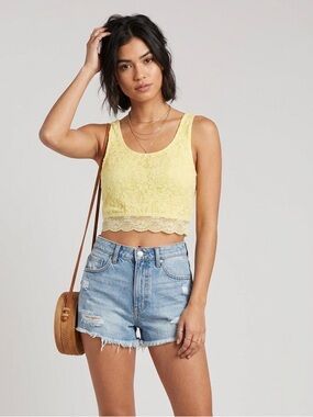 Factorie Pale Yellow Lace Bralette